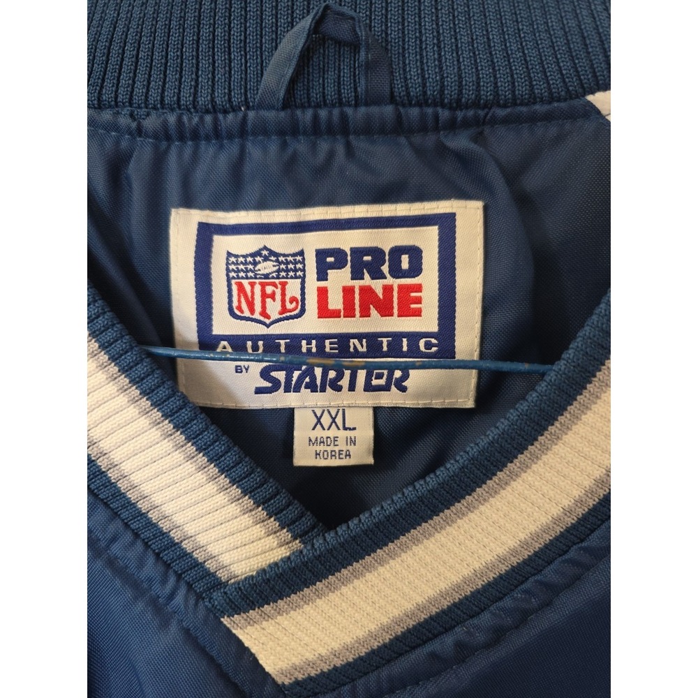 Vintage Starter NFL Pro Line Dallas Cowboys Windbreaker Pullover Blue XXL‎ - Picture 3 of 9